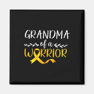 Grandma Of A Warrior Childhood Cancer Awareness Su Magnet