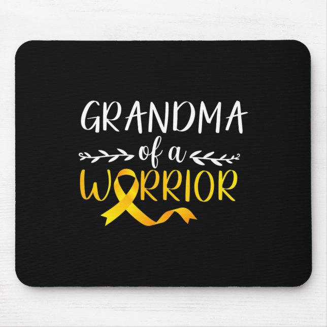 Grandma Of A Warrior Childhood Cancer Awareness Su Mouse Mat (Front)