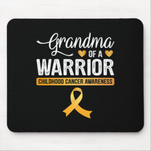 Grandma Of A Warrior Childhood Cancer Ribbon Mouse Mat