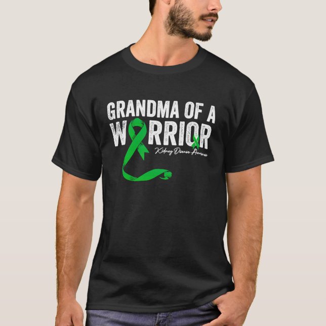 Grandma of a Warrior Kidney Disease Awareness T-Shirt (Front)