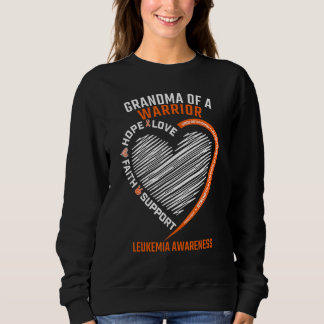 Grandma Of A Warrior Love Hope Faith Leukaemia Awa Sweatshirt