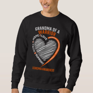 Grandma Of A Warrior Love Hope Faith Leukaemia Awa Sweatshirt
