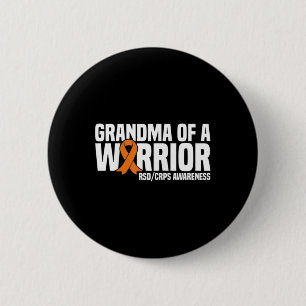 Grandma Of A Warrior Orange Ribbon Rsdcrps Awarene 6 Cm Round Badge