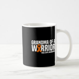 Grandma Of A Warrior Orange Ribbon Rsdcrps Awarene Coffee Mug