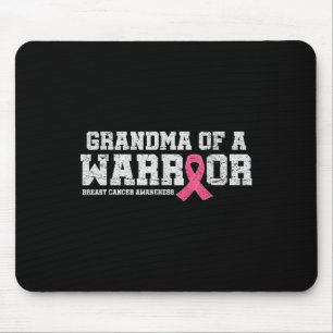 Grandma Of A Warrior Pink Ribbon Breast Cancer Awa Mouse Mat
