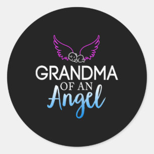 Grandma Of An Angel Sids Awareness Month Classic Round Sticker