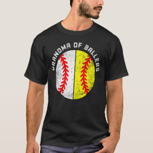 Grandma Of Ballers   Baseball Softball Grandma T-Shirt