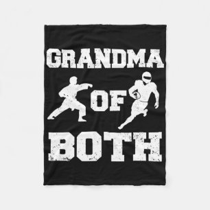Grandma Of Both Funny Footll And Karate Grandma Fleece Blanket