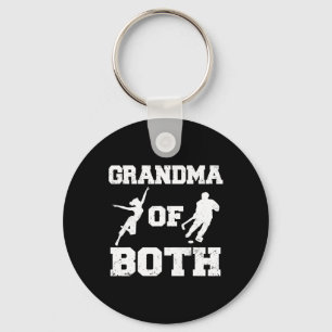 Grandma Of Both Funny Hockey And Dance Grandma Key Ring