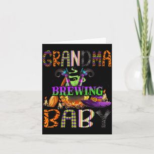 Grandma Of Brewing Baby Halloween One Soky Grandma Card