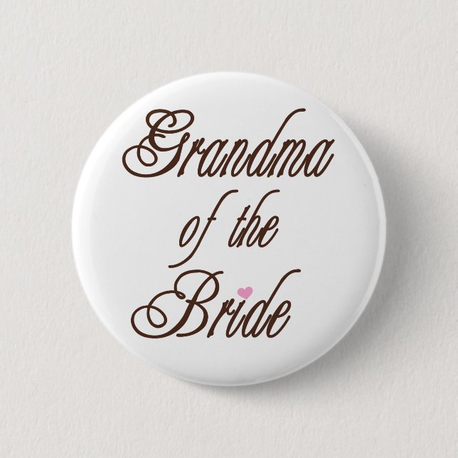 Grandma of Bride Classy Browns 6 Cm Round Badge (Front)
