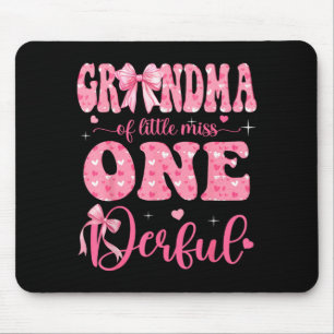 Grandma of Little Miss Onederful Bow 1st Birthday Mouse Mat
