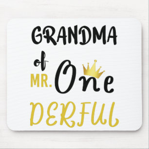 Grandma of MR Onederful Wonderful Funny 1st Bday Mouse Mat