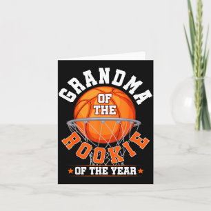 Grandma Of Rookie 1st Birthday Basball Family Card