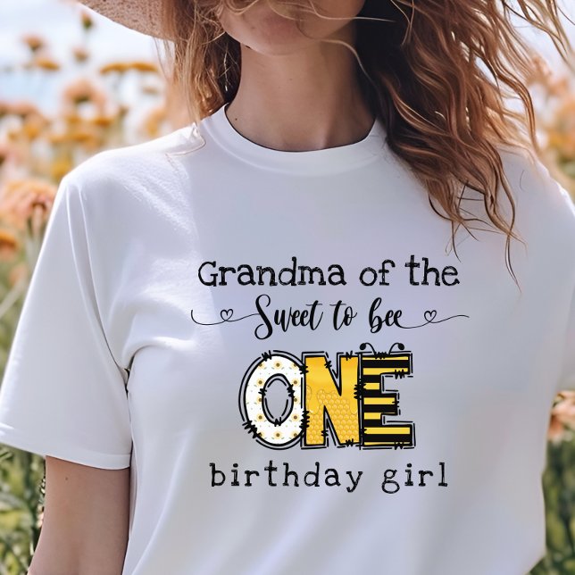 Grandma of  So sweet to bee one floral birthday  T-Shirt (Creator Uploaded)