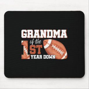 Grandma Of The 1 Year Old Birthday Football 1st Ye Mouse Mat