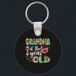 Grandma Of The 1 Year Old Football 1st Birthday Bo Key Ring<br><div class="desc">Grandma Of The 1 Year Old Football 1st Birthday Boy Matching</div>