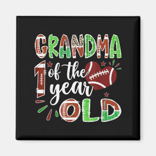 Grandma Of The 1 Year Old Football 1st Birthday Bo Magnet