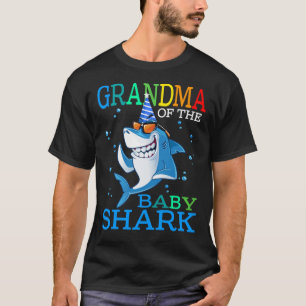 grandma Of The Baby Shark Birthday Brother Shark S T-Shirt
