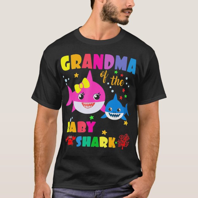 Grandma Of The Baby Shark Birthday Grandma Shark G T-Shirt (Front)