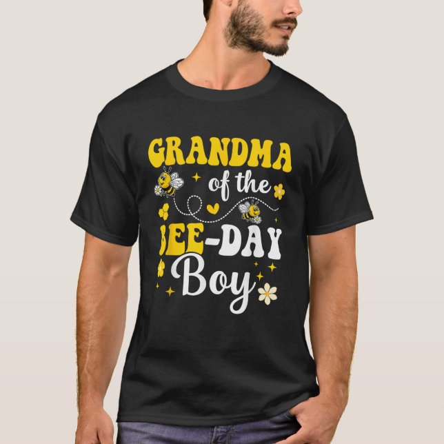 Grandma of The Bee Day Boy Birthday Party Matching T-Shirt (Front)