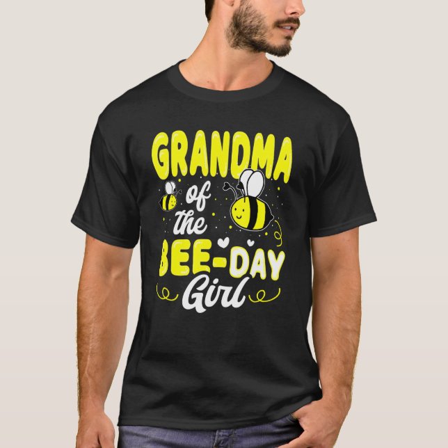 Grandma Of The Bee Day Girl Hive Party Matching Bi T-Shirt (Front)