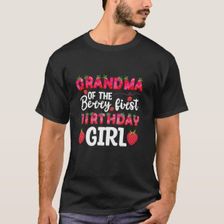 Grandma Of The Berry First Birthday Girl Bday Girl T-Shirt
