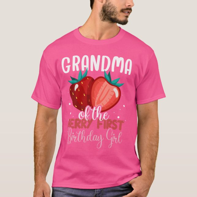 Grandma of The Berry First Birthday Girl Family Ma T-Shirt (Front)