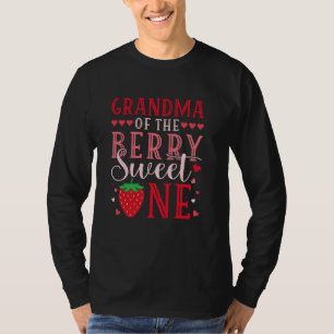 Grandma Of The Berry Sweet One Strawberry 1st Birt T-Shirt