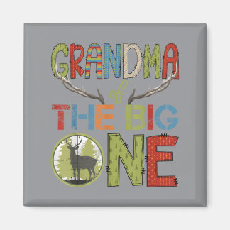 Grandma Of The Big One 1st Birthday Boy Deer Magnet