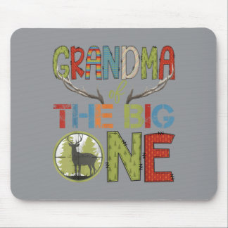 Grandma Of The Big One 1st Birthday Boy Deer Mouse Mat