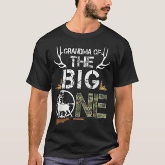 Grandma Of The Big One Birthday Boy Deer Hunter  T-Shirt