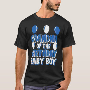 Grandma Of The Birthday Baby Boy Toddler Party T-Shirt