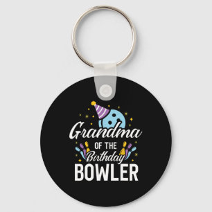 Grandma Of The Birthday Bowler Bowling Party Match Key Ring