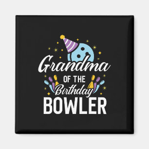 Grandma Of The Birthday Bowler Bowling Party Match Magnet