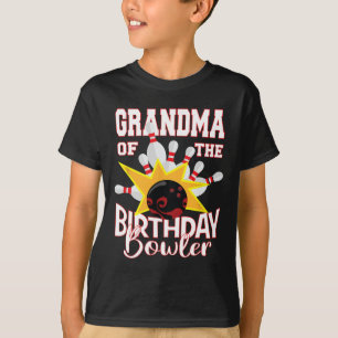Grandma Of The Birthday Bowler Kid Bowling Party T-Shirt
