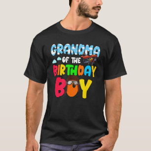 Grandma Of The Birthday Boy Aeroplane Helicopter T-Shirt