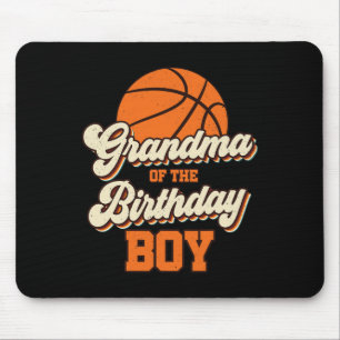 Grandma of The Birthday Boy Basketball Mama Nana F Mouse Mat