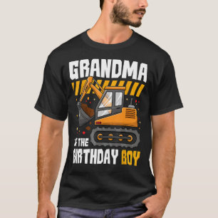 Grandma of The Birthday Boy Construction Party Exc T-Shirt