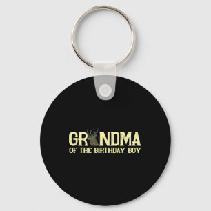 Grandma Of The Birthday Boy Deer Hunter Camouflage Key Ring