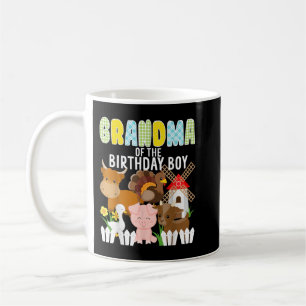 Grandma Of The Birthday Boy Farm Animals Barnyard Coffee Mug