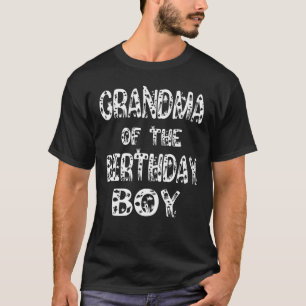 Grandma Of The Birthday Boy Fishing Lover B-day Pa T-Shirt