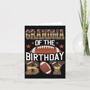 Grandma Of The Birthday Boy Football Baller Game D Card
