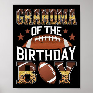 Grandma Of The Birthday Boy Football Baller Game D Poster
