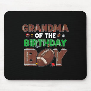 Grandma Of The Birthday Boy Football Player Family Mouse Mat