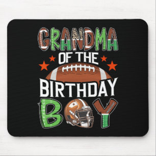 Grandma Of The Birthday Boy Game Day Football  Mouse Mat