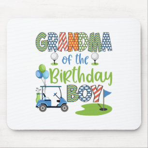 Grandma Of The Birthday Boy Golf Lover Family Matc Mouse Mat