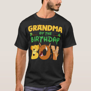 Grandma Of The Birthday Boy Lion Family Matching T-Shirt