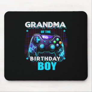 Grandma Of The Birthday Boy Matching Family Video Mouse Mat