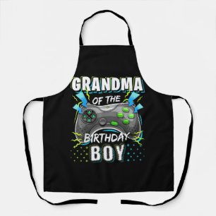 Grandma of the Birthday Boy Matching Video Game Apron